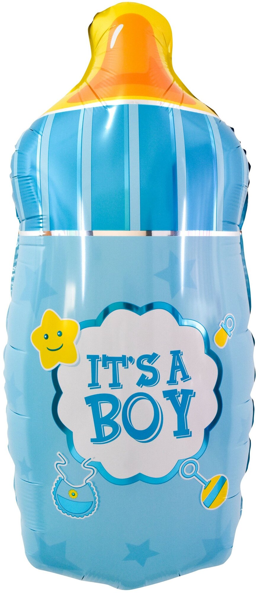 Шар (29'/74 см) Фигура, Бутылочка для малыша мальчика, Голубой, 1 шт.