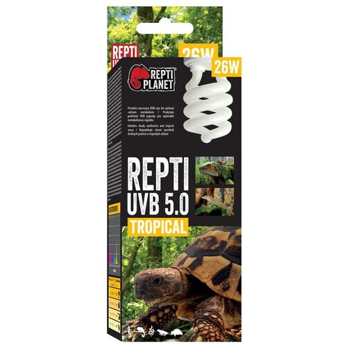 Лампа УФ Repti Planet Repti UVB 5.0 - 26 Вт террариумная греющая лампа repti planet daylight neodymium 50 вт неодимовая