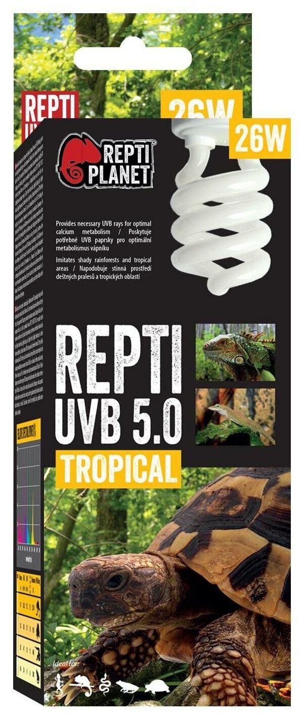 Террариумная ультрафиолетовая лампа Repti Planet Repti Tropical UVB 5.0, 26 Вт
