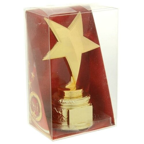 фото Награда звезда под нанесение, золотая подставка, 16 х 9,3 х 6,5 см mikimarket