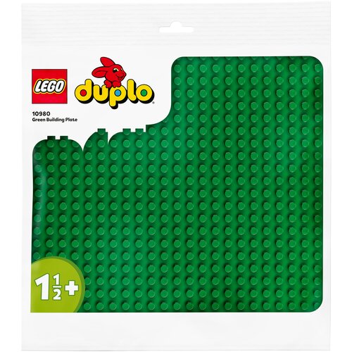 Детали LEGO Duplo 10980 Зеленая пластина для строительства, 1 дет. детали lego classic 11024 серая базовая пластина 1 дет