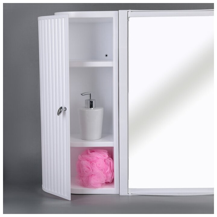 Набор для ванной комнаты Hilton Premium Left, цвет белый - фотография № 4