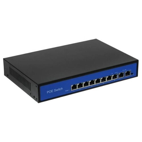 POE-коммутатор 8-канальный, 2xRJ45 UPLINK, POE-A, 150Вт | ORIENT SWP-7508POE/2P PS+