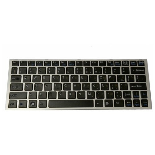 Клавиатура для ноутбуков Sony VPC-YA VPC-YB Series RU Silver frame Black key 1150₽