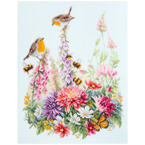 фото Набор для вышивания чудесная игла 130-032 звонкие малиновки 31 х 40 см 1 шт.