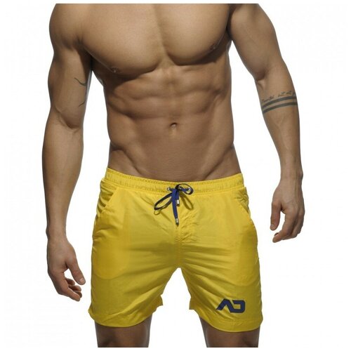 Шорты для плавания боксеры Addicted, карманы, размер L, желтый