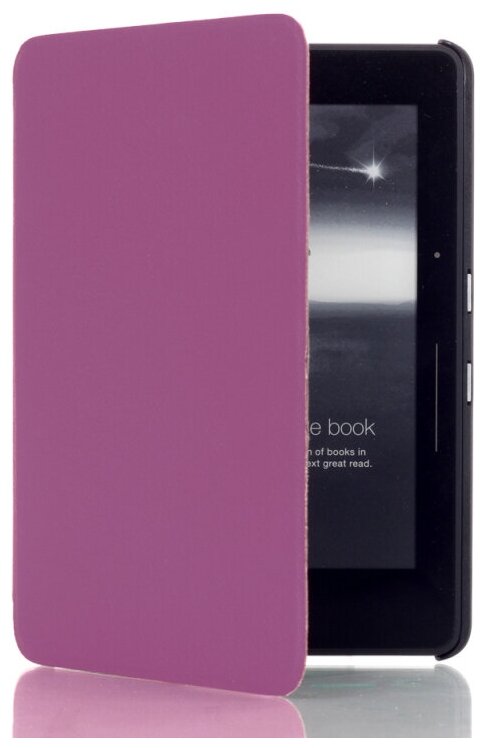 Чехол-обложка футляр MyPads для Amazon Kindle Voyage из качественной эко-кожи тонкий с магнитной застежкой фиолетовый
