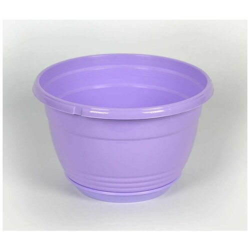 Горшок Глория, D 21см, 3.3л, лаванда с поддоном