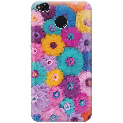 фото Gosso ультратонкий силиконовый чехол-накладка для xiaomi redmi 4x с принтом "бумажные цветы"