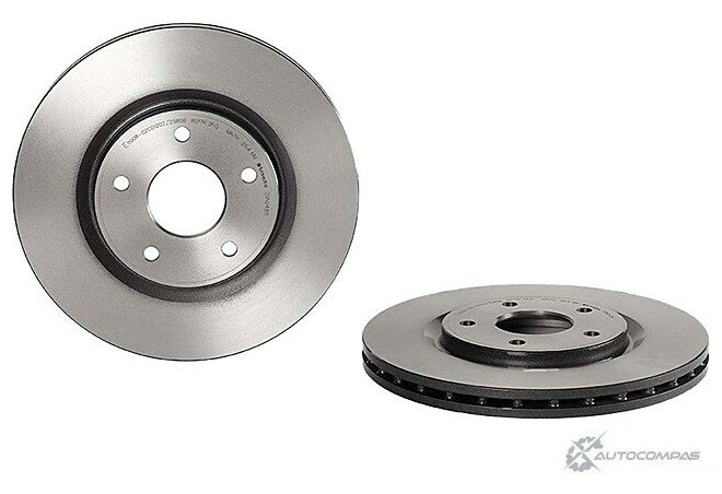 Диск тормозной передн с УФ покрытием CHRYSLER GRAND VOYAGER V RT 10 07 FIAT FREEMONT 345 0 BREMBO 09N24811