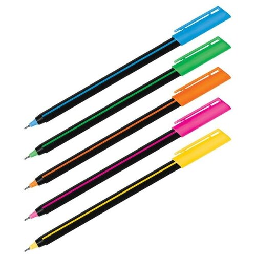 Ручка шариковая Luxor Stick Soft Touch 19700/50BX, цвет чернил синий, 0.7 мм, микс