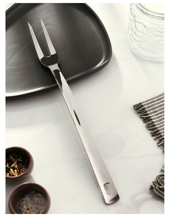 Вилка для мяса Доляна Everyday, 37×3 см, толщина 3 мм