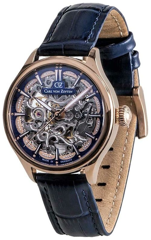 Наручные часы Carl von Zeyten Skeleton CVZ0072RBLS, розовый, золотой