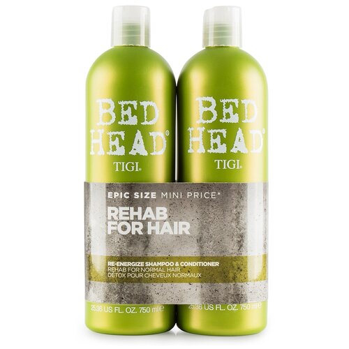 TIGI Bed Head Urban Anti+dotes Re-Energize - Шампунь и кондиционер для нормальных волос уровень 1, 2*750 мл