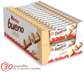 Батончик Kinder Bueno White, 39 г, 30 шт.