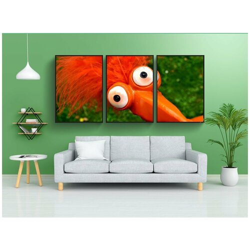 фото Набор модулных постеров для интерьера "сумасшедший парень, милый, веселье" 60x90 см. в тубусе, без рамки lotsprints