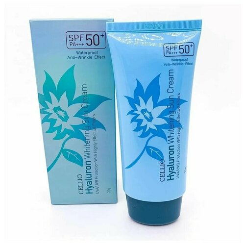 солнцезащитный крем с гиалуроновой кислотой cellio hyaluron whitening sun cream sfp50 pa 70 г Солнцезащитный крем с гиалуроном Dr.Cellio Hyaluron Whitening Sun Cream SPF50+/ PA+++ (70 мл)