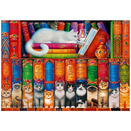 Пазл Bluebird Cat Bookshelf (1000 эл., 68 х 48 см.) [арт. BL70344-P]