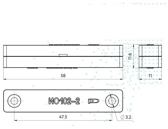 Извещатель охранный точечный магнитоконтактный, датчик геркон ИО 102-2 (СМК-1) - фотография № 2