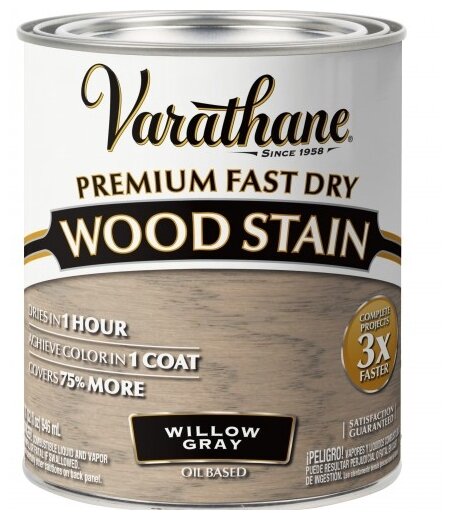 Тонирующее масло Varathane Premium Fast Dry Wood Stain для дерева (Пепельная ива,Qts 0,946 л.)