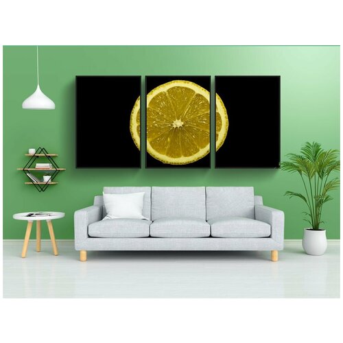 фото Набор модулных постеров для интерьера "лимон, сердитый, фрукты" 60x90 см. в тубусе, без рамки lotsprints