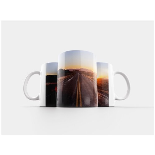 фото Кружка "восход солнца, дорога, шоссе" 320 мл lotsprints