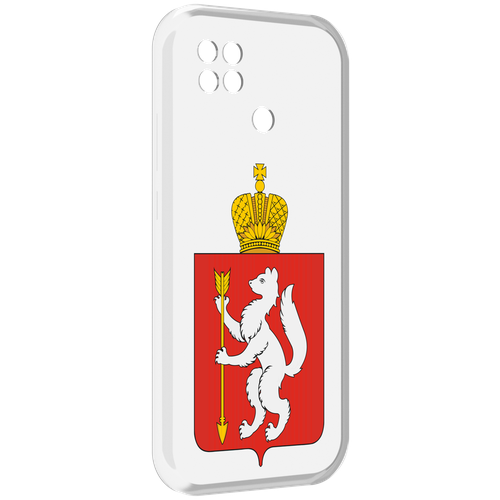 Чехол MyPads герб-свердловская-область-екатеринбург для Poco C40 задняя-панель-накладка-бампер