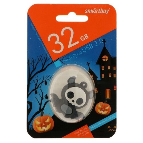 Флешка Smartbuy Halloween series "Летучая Мышь", 32 Гб, USB2.0, чт до 25 Мб/с, зап до15 Мб/с