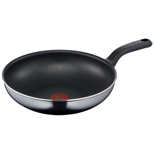 Сковорода ВОК (WOK) TEFAL Resist D5161953, 28см, без крышки, черный [2100113629]