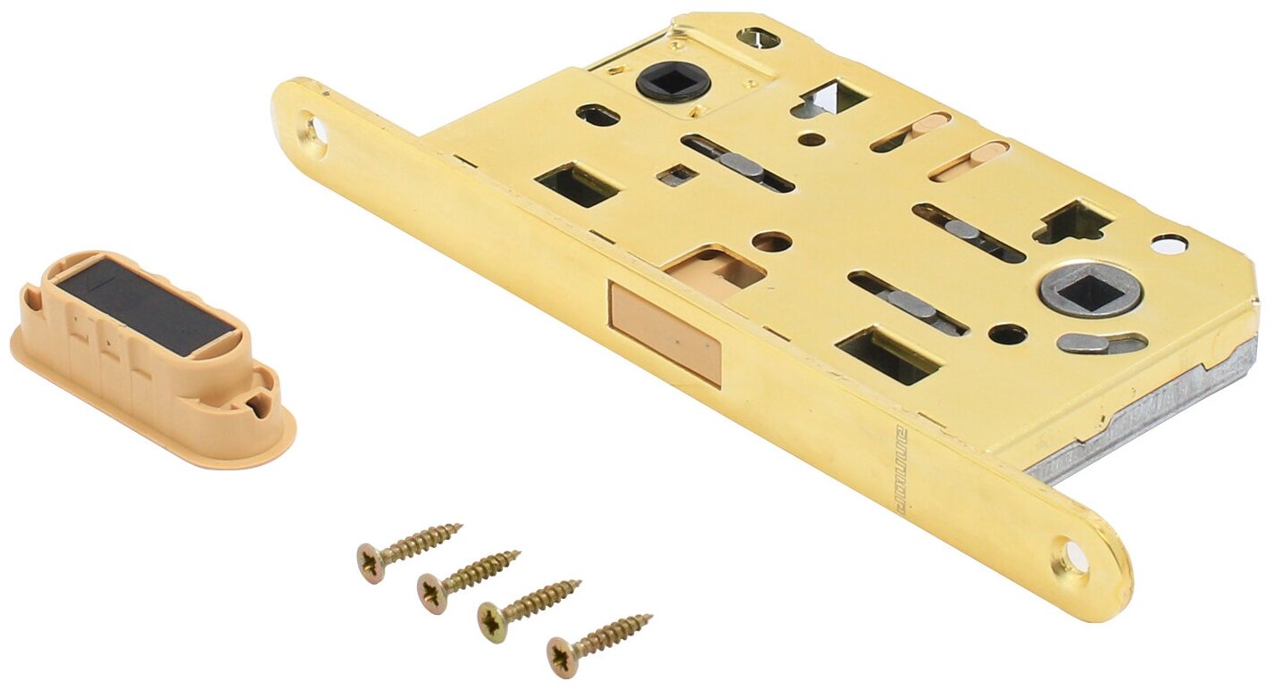 Защелка дверная врезная магнитная универсальная для деревянных и межкомнатных дверей (золото) ML 96WC-50 PB аллюр АРТ