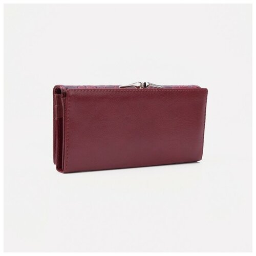 фото Кошелёк, отдел на магнитах, цвет бордовый нет бренда