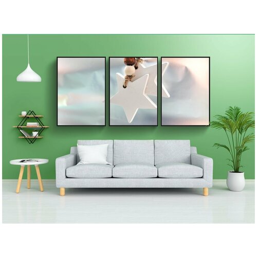 фото Набор модулных постеров для интерьера "деко, deko звезды, адвент" 60x90 см. в тубусе, без рамки lotsprints