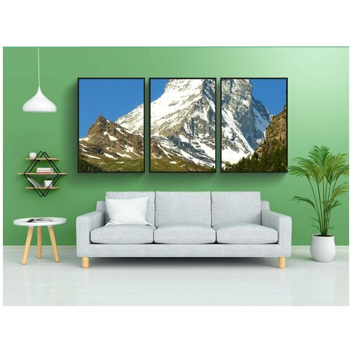 фото Набор модулных постеров для интерьера "маттерхорн, гора, церматт" 60x90 см. в тубусе, без рамки lotsprints