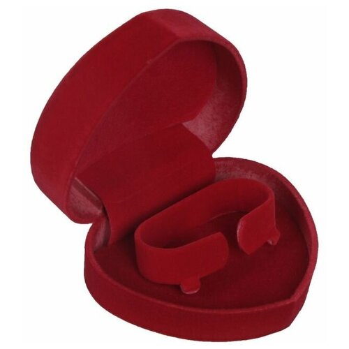 фото Футляр под набор "сердце", 10*8.5*5, цвет красный, вставка красная yandex market