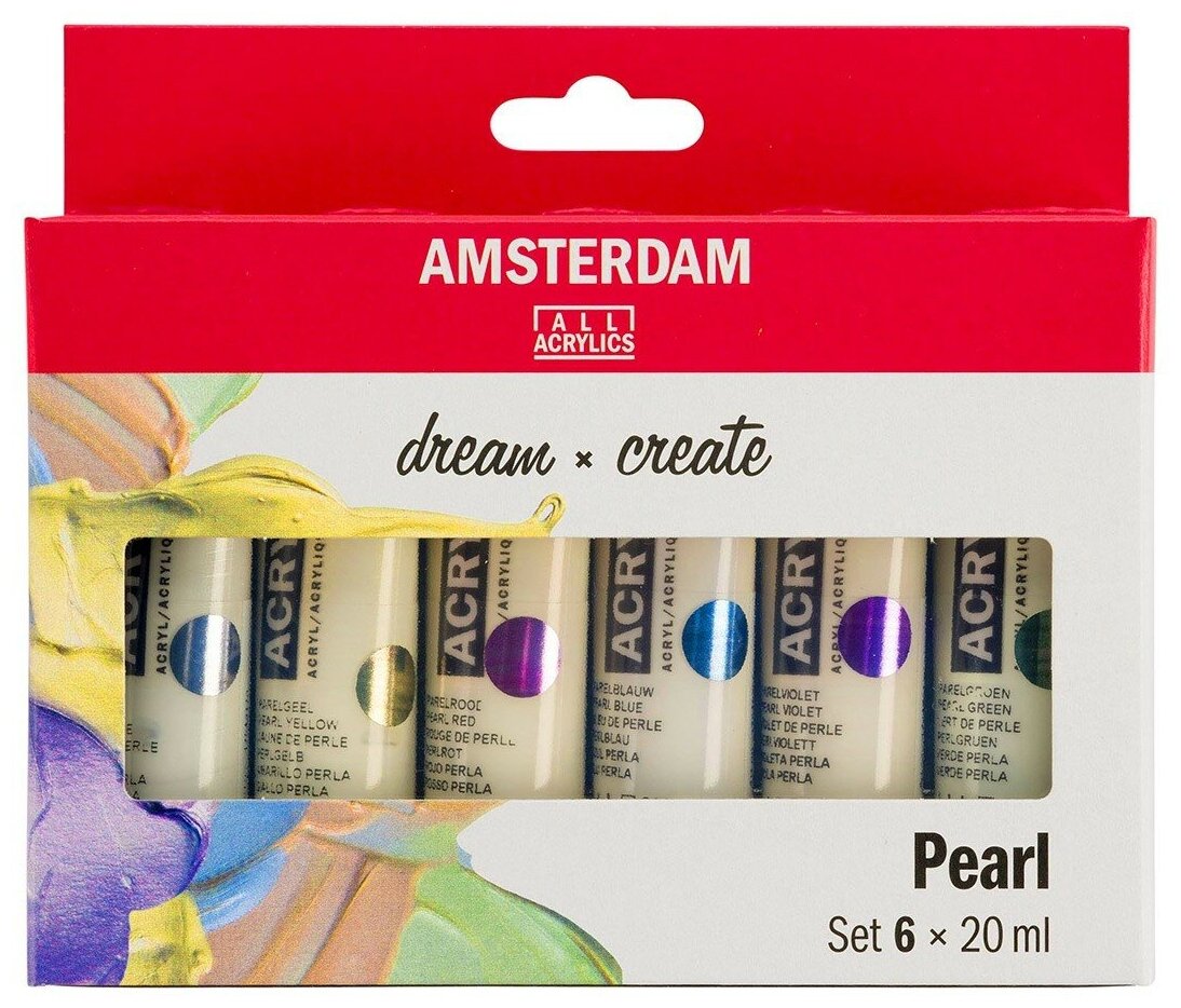 Акрил Royal Talens Набор акрила Amsterdam Standart "Pearl" (перламутр) 20мл, 6цв.