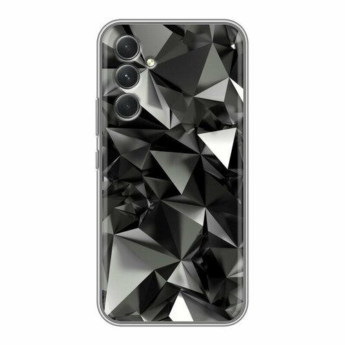 Дизайнерский силиконовый чехол для Гэлакси А54 5Ж / Samsung Galaxy A54 5G Черные кристаллы силиконовый чехол на samsung galaxy a54 5g самсунг а54 silky touch premium сиреневый