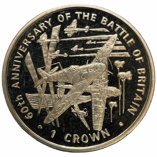 Остров Мэн 1 крона 2000 г. (60 лет битве за Британию) (CN)