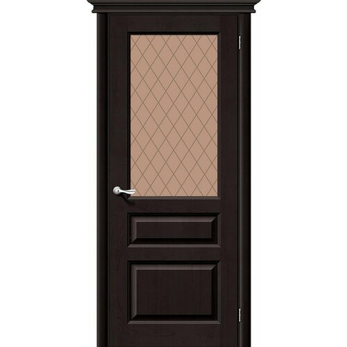 Межкомнатная дверь Массив М5 , в цвете Т-06 (Темный Лак) / Кристалл Браво Размер 200*60