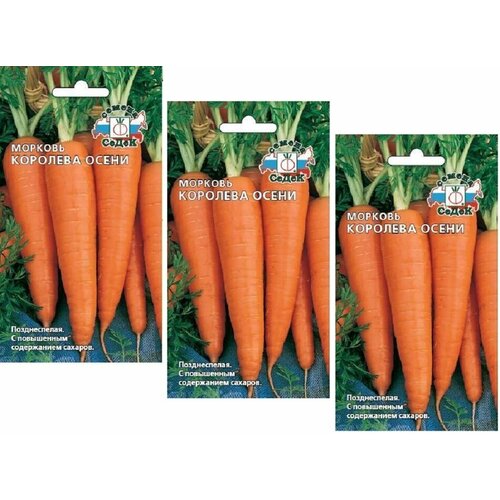 Набор семян Морковь Королева осени 2г (СеДеК) 3 шт комплект семян морковь королева осени х 3 шт