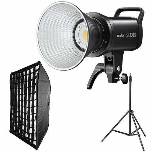 Студийный комплект осветителей Godox SL100D KIT1 осветитель fototrend r10 светодиодный 12 вт 2900 5500к черный