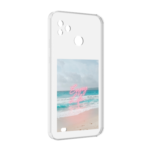 Чехол MyPads красивый пляж для Tecno Pop 5 Go задняя-панель-накладка-бампер чехол mypads красивый черный олень для tecno pop 5 go задняя панель накладка бампер
