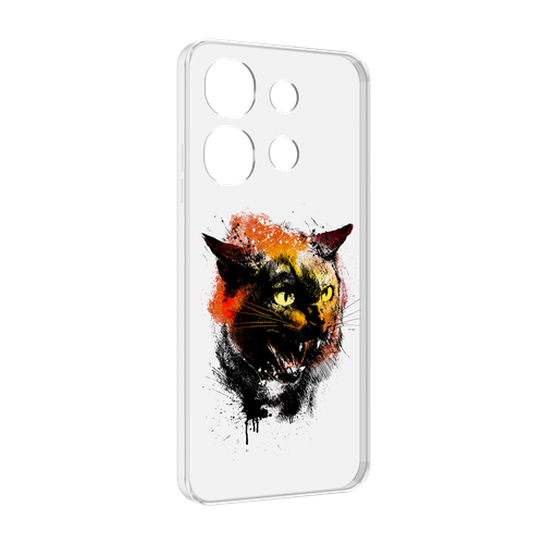 Чехол MyPads сиамский кот для Tecno Spark Go 2023 (BF7) / Tecno Smart 7 задняя-панель-накладка-бампер