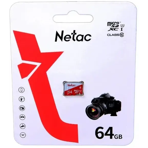 Карта памяти Netac P500 Eco 64GB Class10 (NT02P500ECO-064G-S) карта памяти microsd 64гб netac p500 eco nt02p500eco 064g s