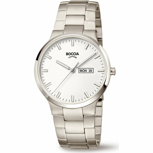 Наручные часы BOCCIA 3649-01, серебряный наручные часы boccia 3346 01 белый серебряный