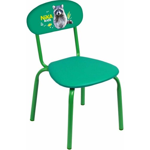 Стул детский с енотом изумрудный (винилискожа)