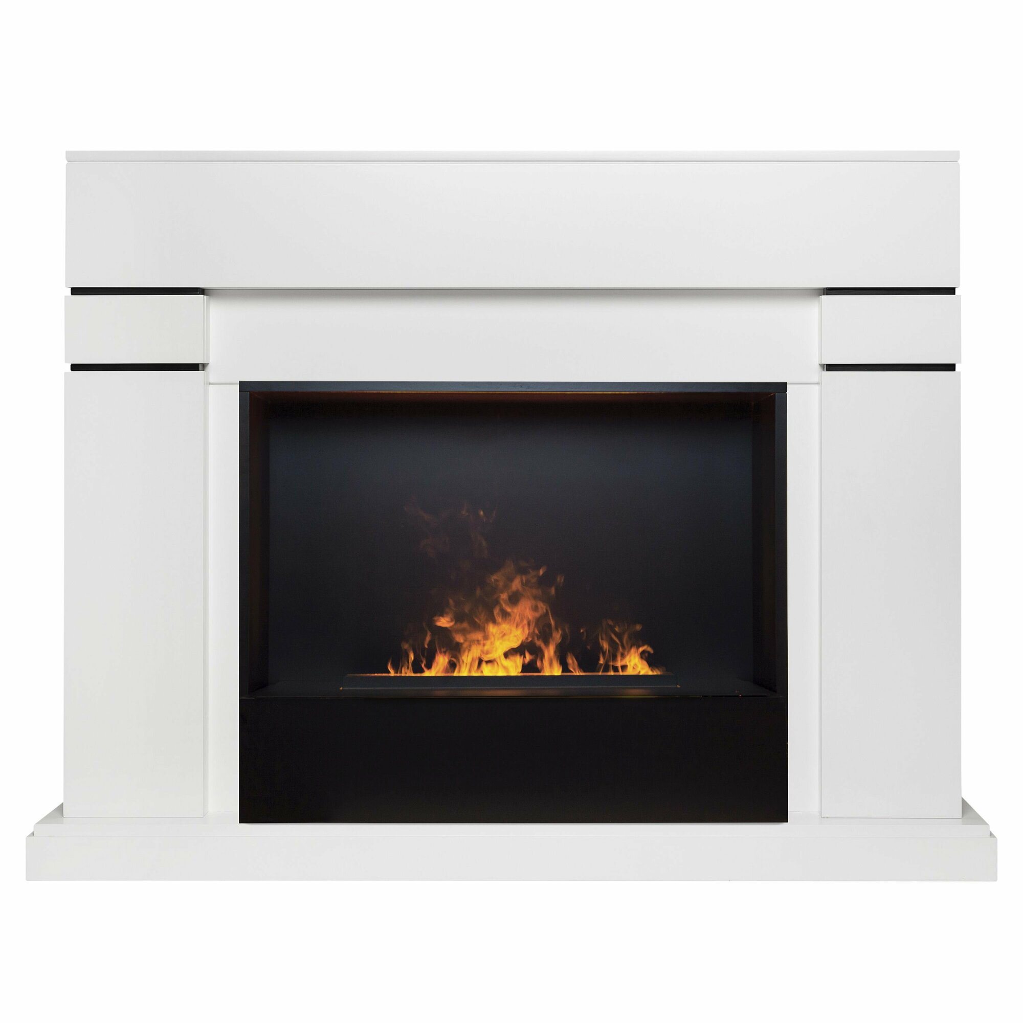 Электрокамин RealFlame LINDELSE 26 WT-P511 с очагом 3D Cassette 630 панель + Black вставка