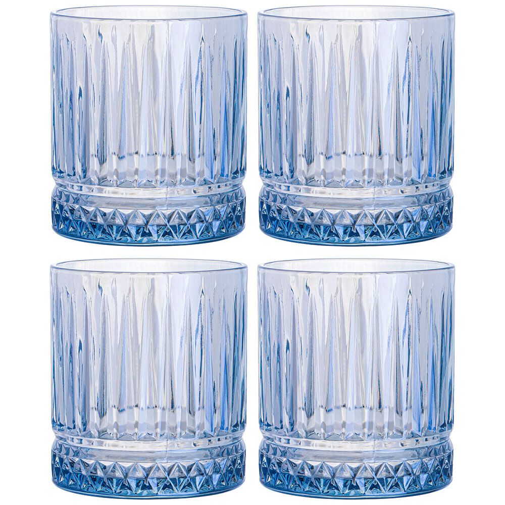 фото Набор стаканов из 4 шт lines blue 310мл KSG-691-055