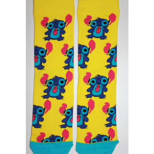 фото Носки frida, размер 36-44, бирюзовый, черный