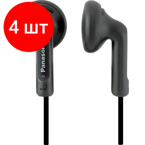 Комплект 4 штук, Наушники Panasonic RP-HV094GU-K наушники panasonic rp hv095e k black