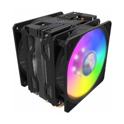 вентилятор для корпуса cooler master masterfan mf140 halo белый argb Cooler Master CPU Cooler Hyper 212 LED Turbo ARGB, 650-1800 RPM, 160W, Full Socket Support